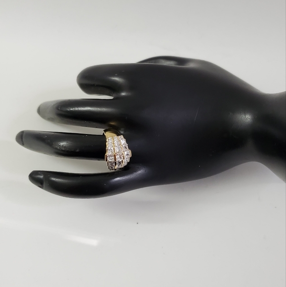 Watch Video / Sterling Silver 925 Pyramid Cluster Ring - Picture 7 of 7